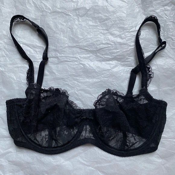 Journelle Isabel bra 32F 32DDD black noir lace - Picture 2 of 4